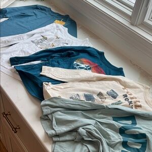 J. Crew Kids Long Sleeve Tees - Blue, White, Cream